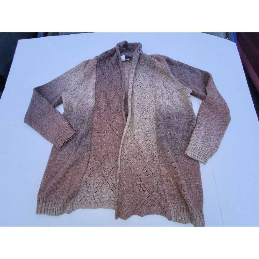 St. John's Bay Women's Brown Knit Sweater Size L Casual Long Sleeve Cozy